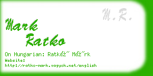 mark ratko business card
